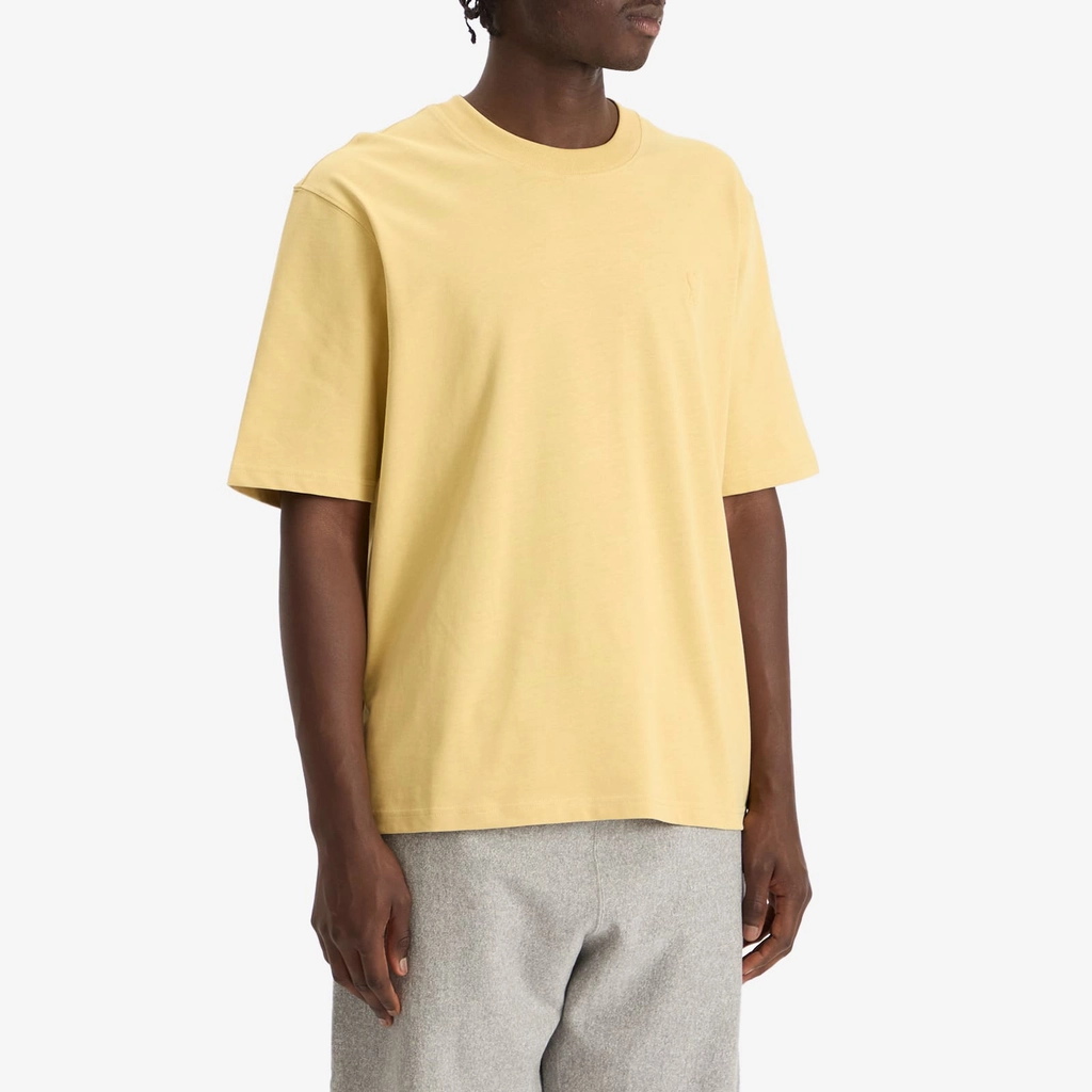 AMI Paris Men's Thick Jersey Tshirt ADC Anis